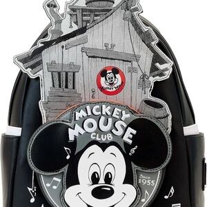 Loungefly Black and White Mickey Mouse Clubhouse Backpack